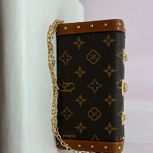 Luxury Brown and Gold Designer Women's Bag